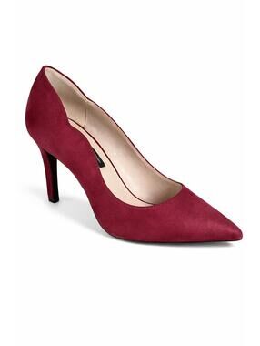 French Connection Burgundy Suede Pointed Toe Heels Size 9 NWB